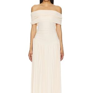Elegant Cream Off-Shoulder Dress
